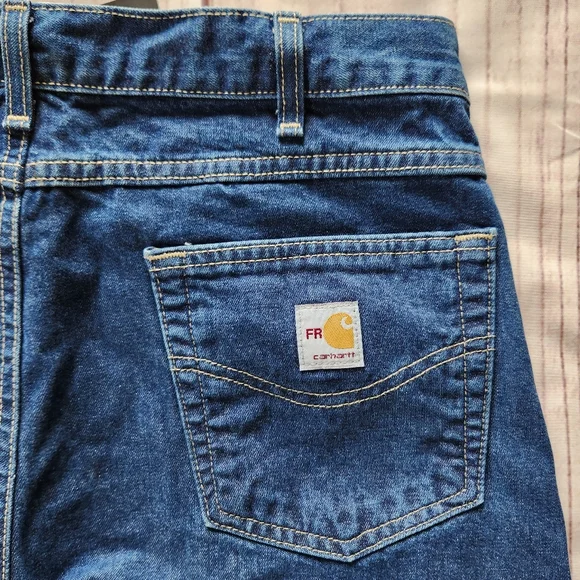 NWT Carhartt Flame Resistant Relaxed Fit Signature Blue Jean | Men's Size 35x32 - Picture 9 of 15